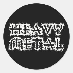 Heavy Metal Ronde Sticker