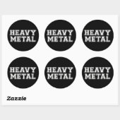 Heavy Metal Ronde Sticker (Vel)