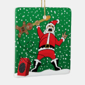 Heavy Metal Santa Keramisch Ornament (Rechts)