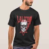 Heavy Metal Skull Design with Smoking Skeleton T-shirt (Voorkant)