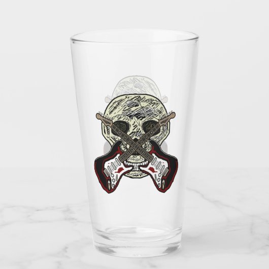 Heavy Metal Skull Guiters Glas (Voorkant)