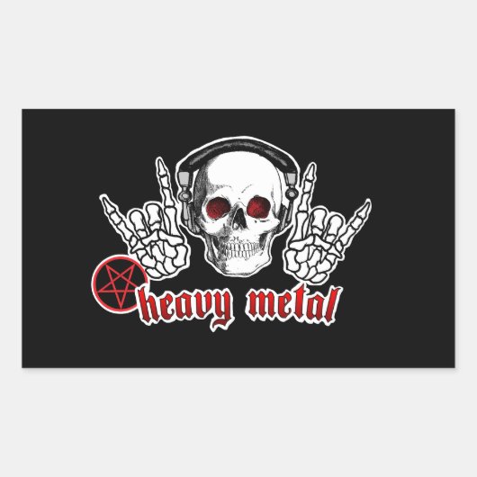 HEAVY METAL SKULL STICKERS (Voorkant)