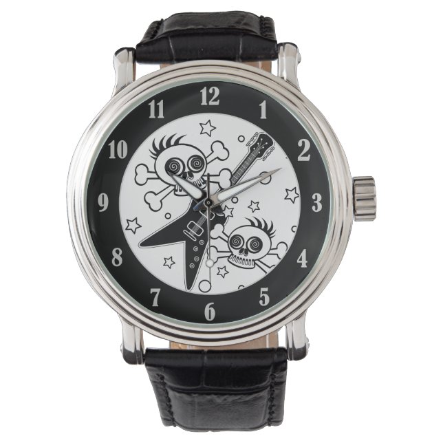 Heavy Metal Skulls Horloge (Voorkant)