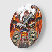 HEAVY METAL ZOMBIE DRUMMER GROTE KLOK (Hoek)