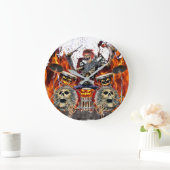 HEAVY METAL ZOMBIE DRUMMER GROTE KLOK (Huis)