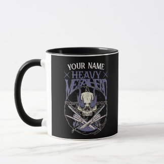 Heavy Metalhead Skull in Blue Flams Mok