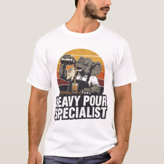 Heavy Pour Specialist Elephant Bartender Shirt