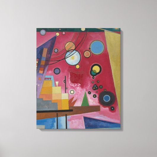Heavy Red van Wassily Kandinsky Canvas Afdruk (Voorkant)
