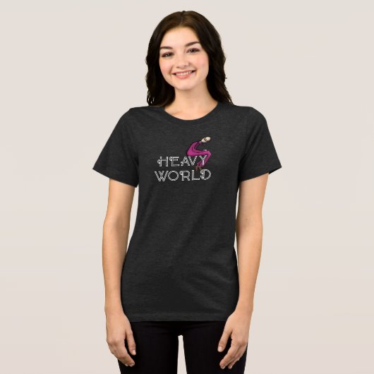 Heavy World Tri-Blend Shirt (Voorkant volledig)