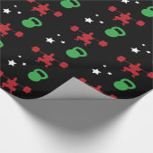 HeavyLifting Kettlebell Stars Pattern Cadeaupapier (Hoek)