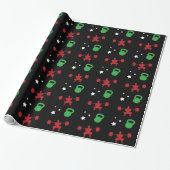 HeavyLifting Kettlebell Stars Pattern Cadeaupapier (Uitgerold)