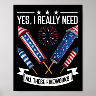Heb al deze vuurwerk onafhankelijkheidsdag grappig poster