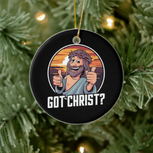 Heb Buddy een Christus Kerstmis Jezus Religieus Keramisch Ornament