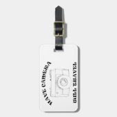 Heb camera - zal reizen - Bagagelabel (Voorkant verticaal)