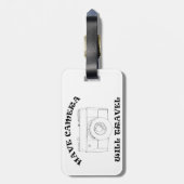 Heb camera - zal reizen - Bagagelabel (Achterkant verticaal)