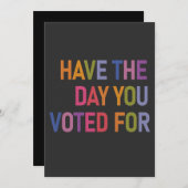 Heb de dag dat je op Trump hebt gestemd Feestdagenkaart (Voorkant / Achterkant)