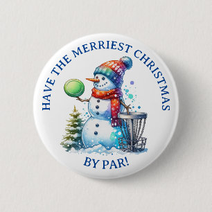 Heb de Merriest Christmas by Par   Schijfgolf Ronde Button 5,7 Cm