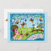 Heb een afspeelbare fantasie_ briefkaart (Voorkant / Achterkant)