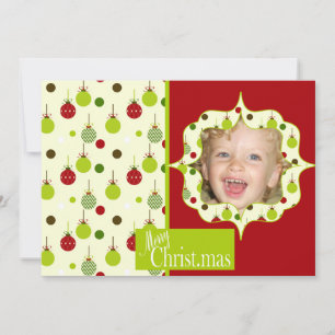 Heb een Ball Gepersonaliseerd Holiday Photo Card Feestdagenkaart