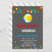 Heb een ballpool-uitnodiging kaart (Voorkant / Achterkant)