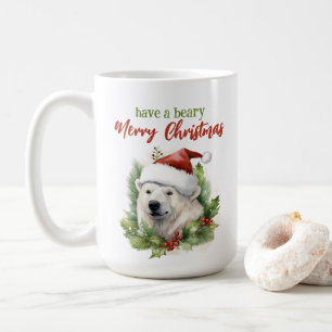 Heb een Beary Merry Christmas Polar Beer Custom Koffiemok