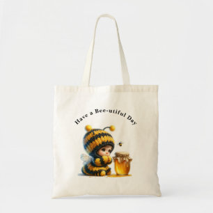 Heb een Bee-utiful Day Schattige meisje in bijenko Tote Bag