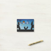 Heb een blote kerst post-it® notes (Op bureau)