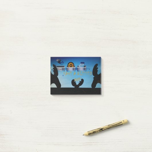 Heb een blote kerst post-it® notes (Op bureau)