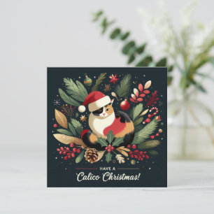 Heb een Calico kerst Feestdagenkaart