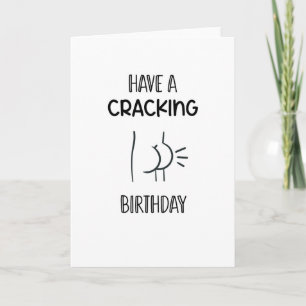 Heb een cracking birthday Butt Crack Humor Kaart