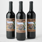 Heb een Drink op ons! Custom Wijn Etiket (Flessen)