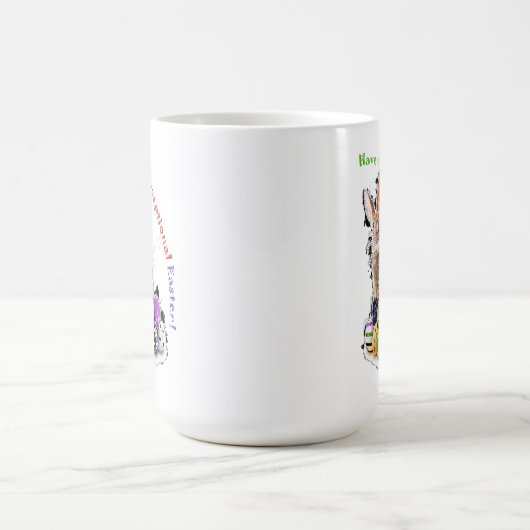 Heb een eitjes-cefale Pasen! Pasen Bunny Eggs Magische Mok (Midden)