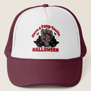 Heb een Fang-Tastic Halloween Monster Hand Design Trucker Pet