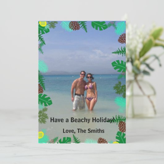 Heb een feestdag! | Tropische kerstkaart (Staand voorkant)