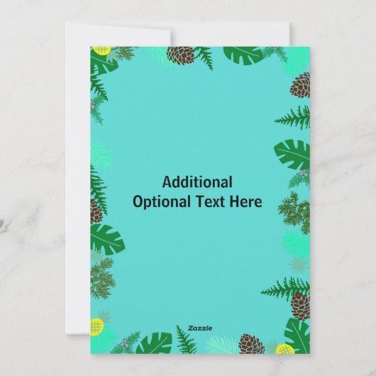 Heb een feestdag! | Tropische kerstkaart (Achterkant)