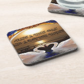 Heb een fijne dag en een fijne nacht. Silver Drankjes Onderzetter (Linkerzijde)