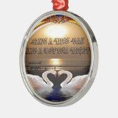 Heb een fijne dag en een fijne nacht. Silver Metalen Ornament (Links)