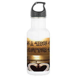 Heb een fijne dag en een fijne nacht. Silver Waterfles