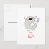 Heb een fijne dag / grappige monster briefkaart (Voorkant / Achterkant)