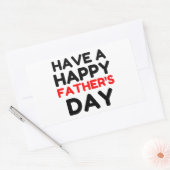 Heb een gelukkige vaderdag rechthoekige sticker (Envelop)