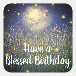 Heb een gevlekte 'Birthday Square' Firefly Sticker