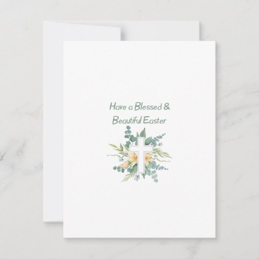 Heb een gezegend en mooi Pasen op een Feestdagenkaart (Voorkant)
