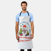 Heb een gezegend vrolijk kerstfeest & een gelukkig schort (Gedragen)