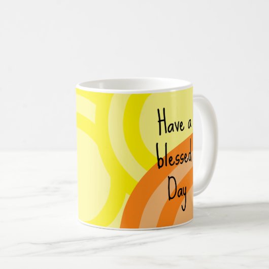 Heb een gezegende dag koffiemok (Voorkant rechts)