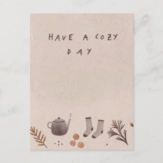 Heb een gezellige dag minimalistische zegen wenska briefkaart