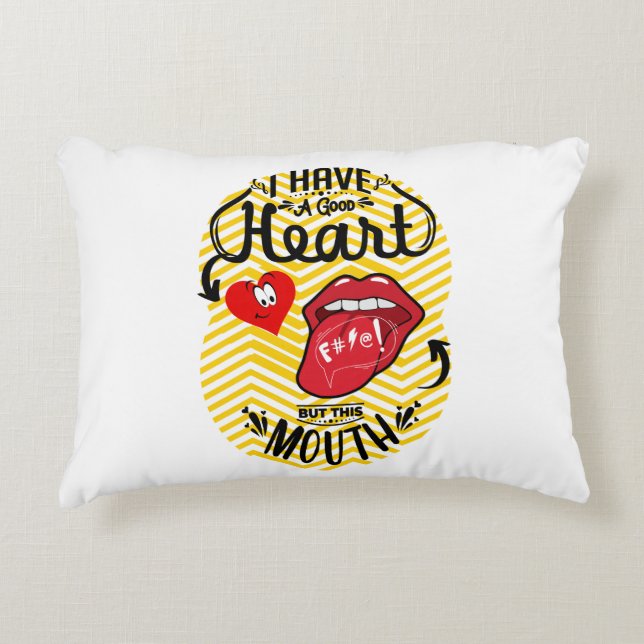 Heb een goede hart mond accent kussen (Voorkant)