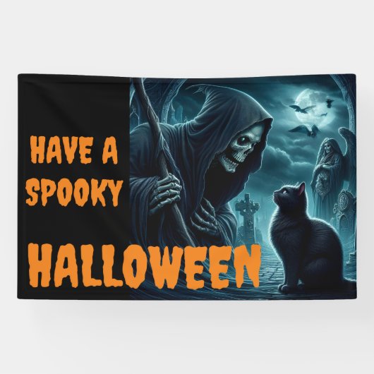 Heb een grimmige Halloween Reeper Spandoek (Horizontaal)