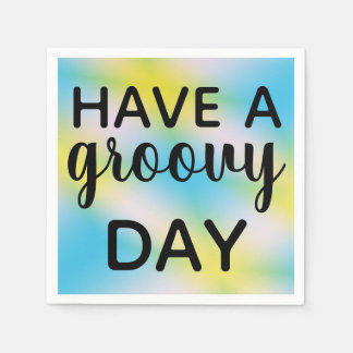 Heb een Groovy Day Tie Dye Verjaardag Servet
