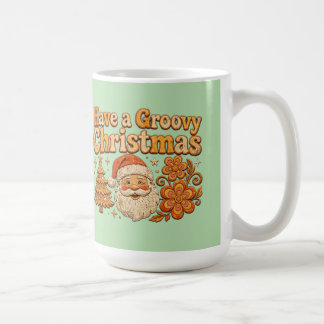Heb een groovy kerst retro kerstman T-shirt Koffiemok