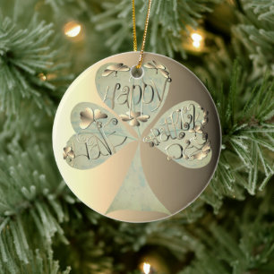 "Heb een Happy St. Patrick's hand geschreven Keramisch Ornament